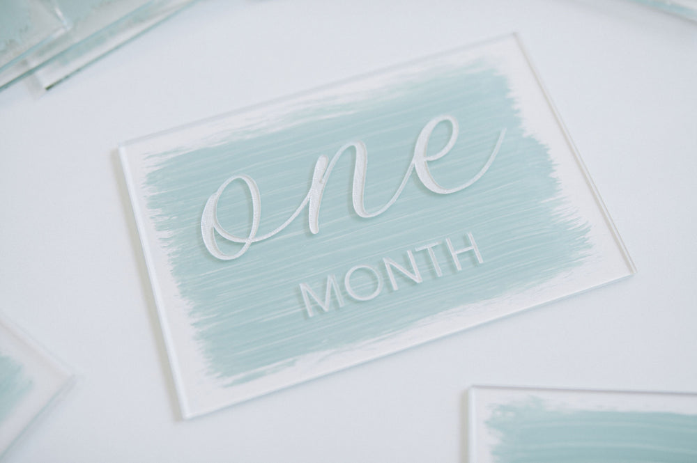 4" x 6" Acrylic Baby Month Cards for Monthly Photos