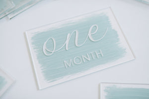 4" x 6" Acrylic Baby Month Cards for Monthly Photos