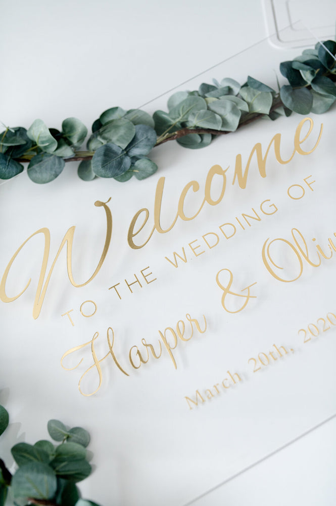 Clear Custom Acrylic Wedding Sign