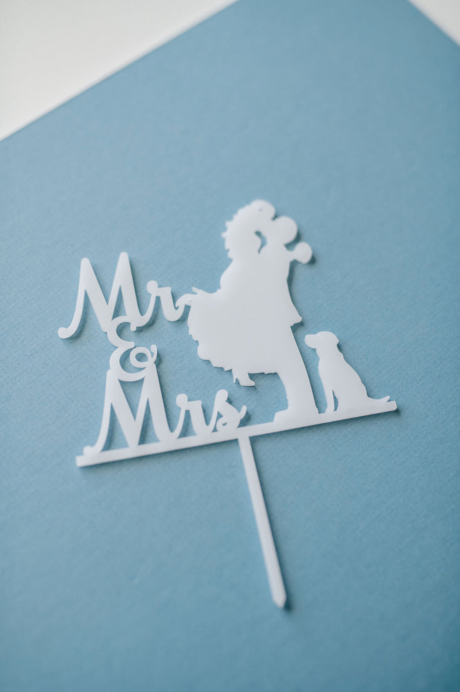 Happily "Fur"ever After Cake Topper