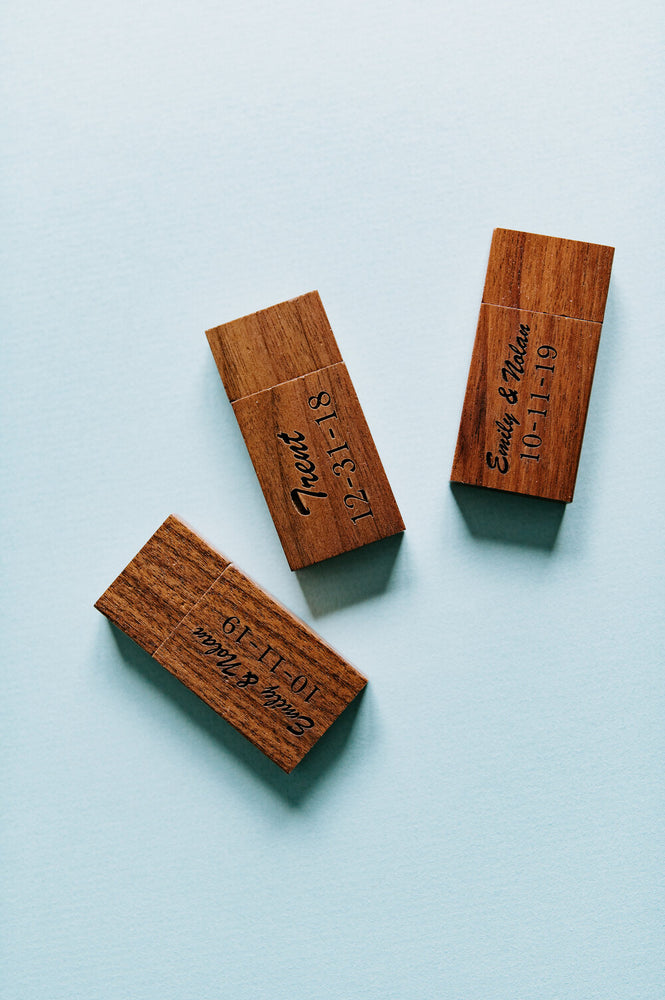 Engraved Wooden Flash Drives