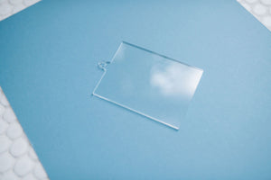10 Pack Rectangle Acrylic Ornament Blanks