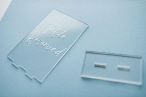 Table Reserved Acrylic Signs (Vertical)