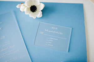 Elegantly You Acrylic Wedding Invitation Set (Invitation + RSVP Card)
