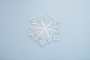 10 Pack Acrylic Engraved Center Snowflake Ornament