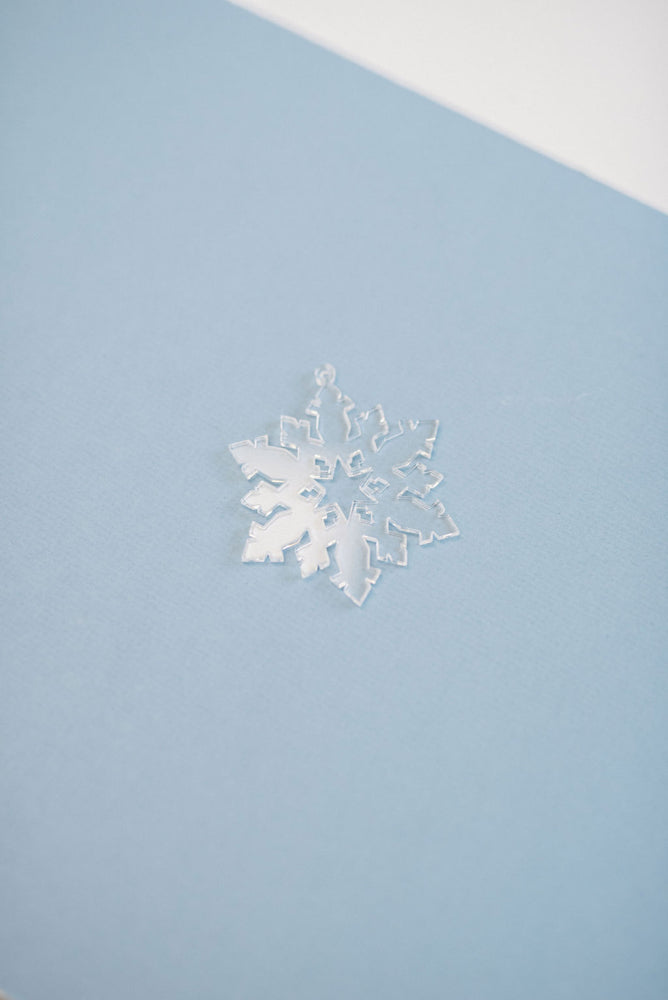 10 Pack Acrylic Hollow Center Snowflake Ornament