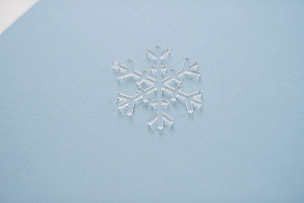 10 Pack Acrylic Traditional Thin Snowflake Ornament