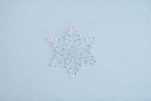 10 Pack Acrylic Six Cluster Snowflake Ornament