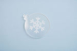 10 Pack Acrylic Engraved Traditional Thin Snowflake Ornament