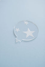 10 Pack Acrylic Engraved Stars Ornament