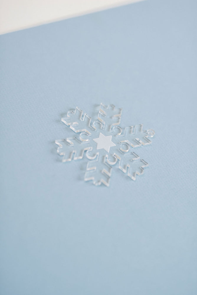 10 Pack Acrylic Engraved Six Point Star Snowflake Ornament