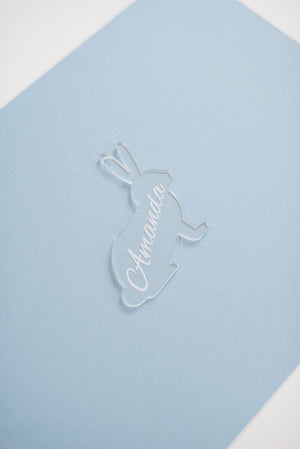 10 Pack Acrylic Personalized Bunny Ornament