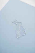 10 Pack Acrylic Personalized Standing Bunny Ornament