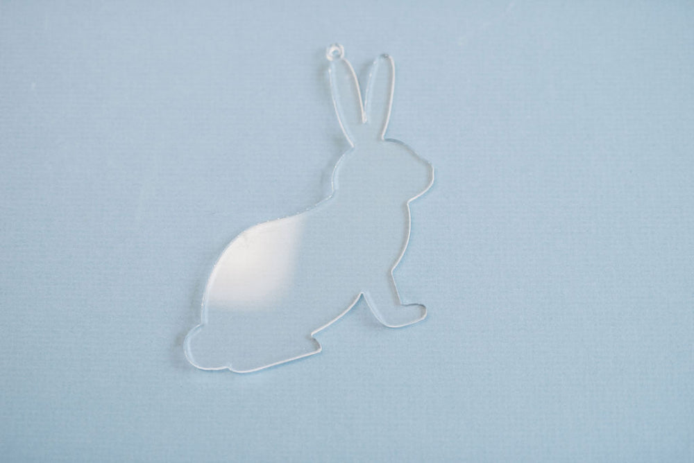 10 Pack Acrylic DIY Bunny Blank Ornament