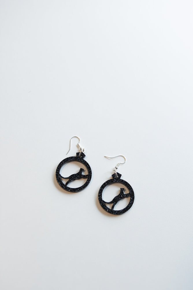 Jumping Cats by Artist Kristin Tang Earrings