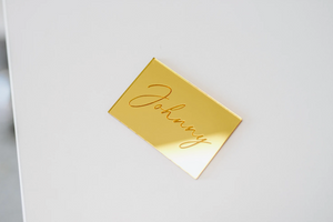Gold Mirror Acrylic Placecard