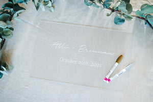 Engraved Acrylic Wedding Guestboard