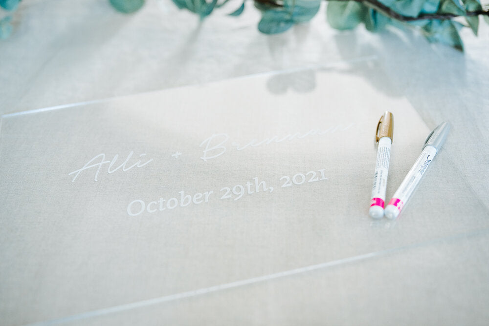 Engraved Acrylic Wedding Guestboard