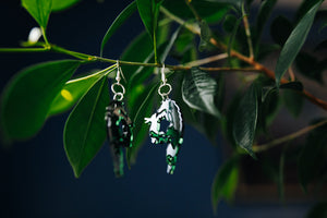 "Fox and the Hare" Acrylic Earrings by Artist Kristin Tang